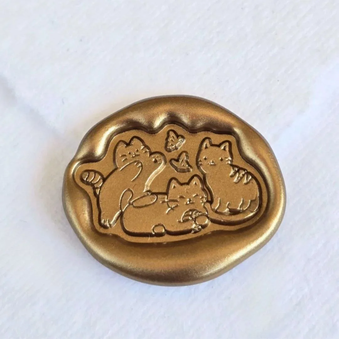 Kittens Handmade Self-Adhesive Wax Seals