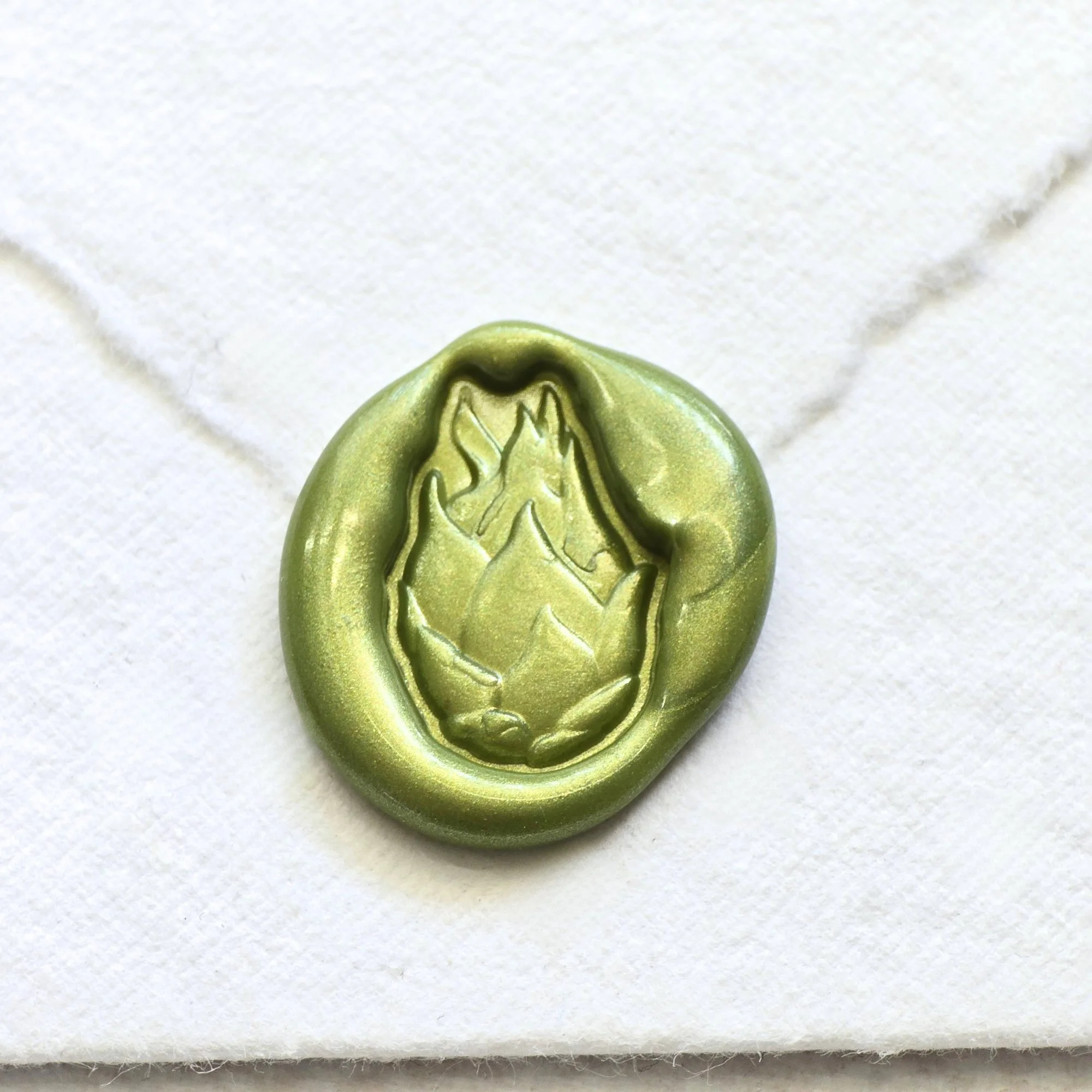 Artichoke- Handmade Self-Adhesive Wax Seals