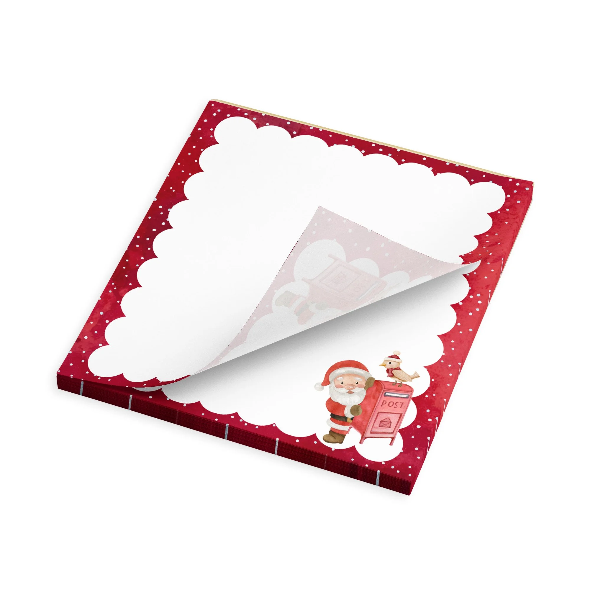 Peeking Santa 5.5x6 Notepad