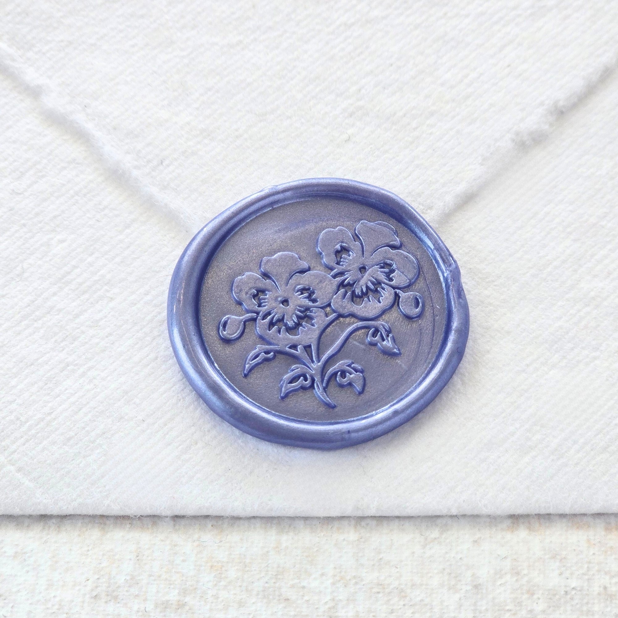 Pansies - Handmade Self-Adhesive Wax Seals