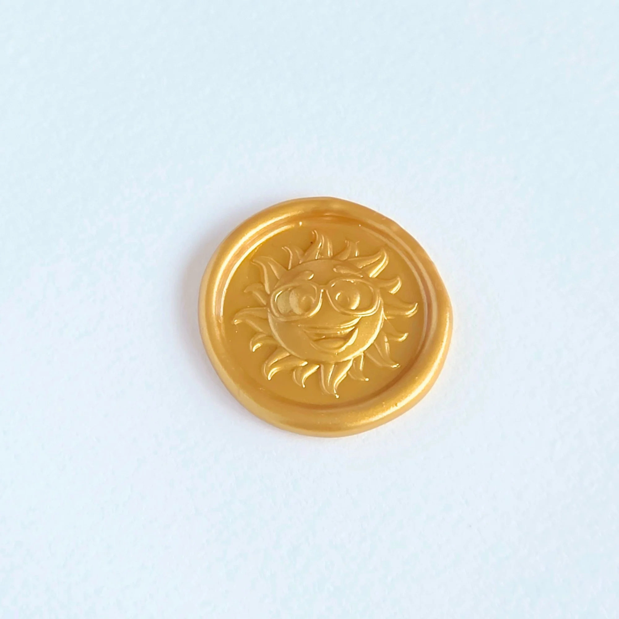 Happy Sun- Handmade Self-Adhesive Wax Seals