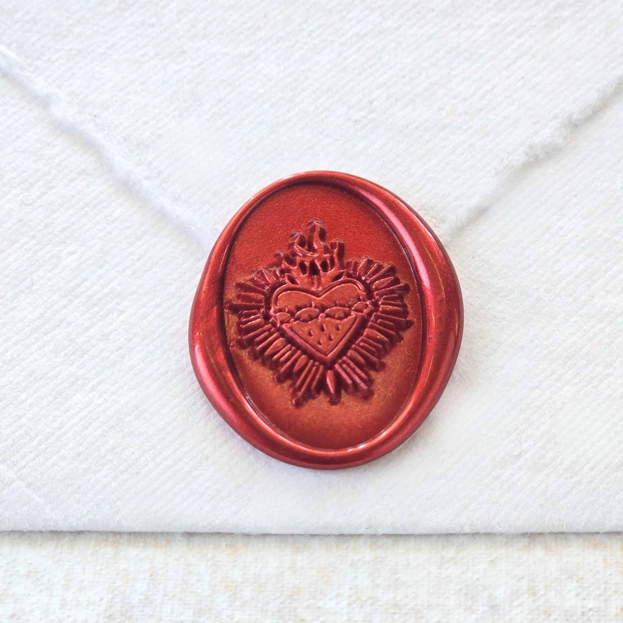 Sacred Heart- Handmade Self-Adhesive Wax Seals