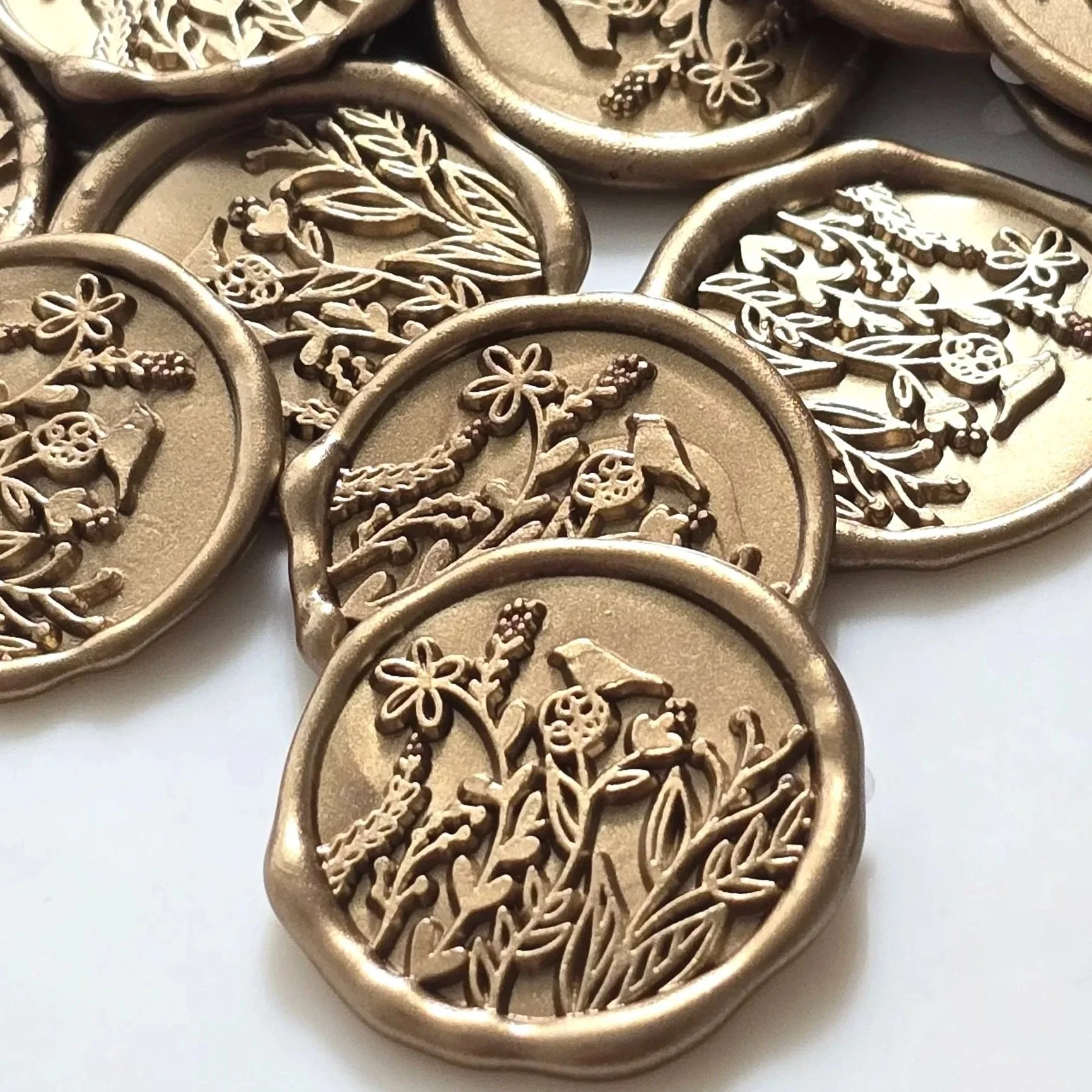 Wildflower Field- Handmade Self-adhesive Wax Seals