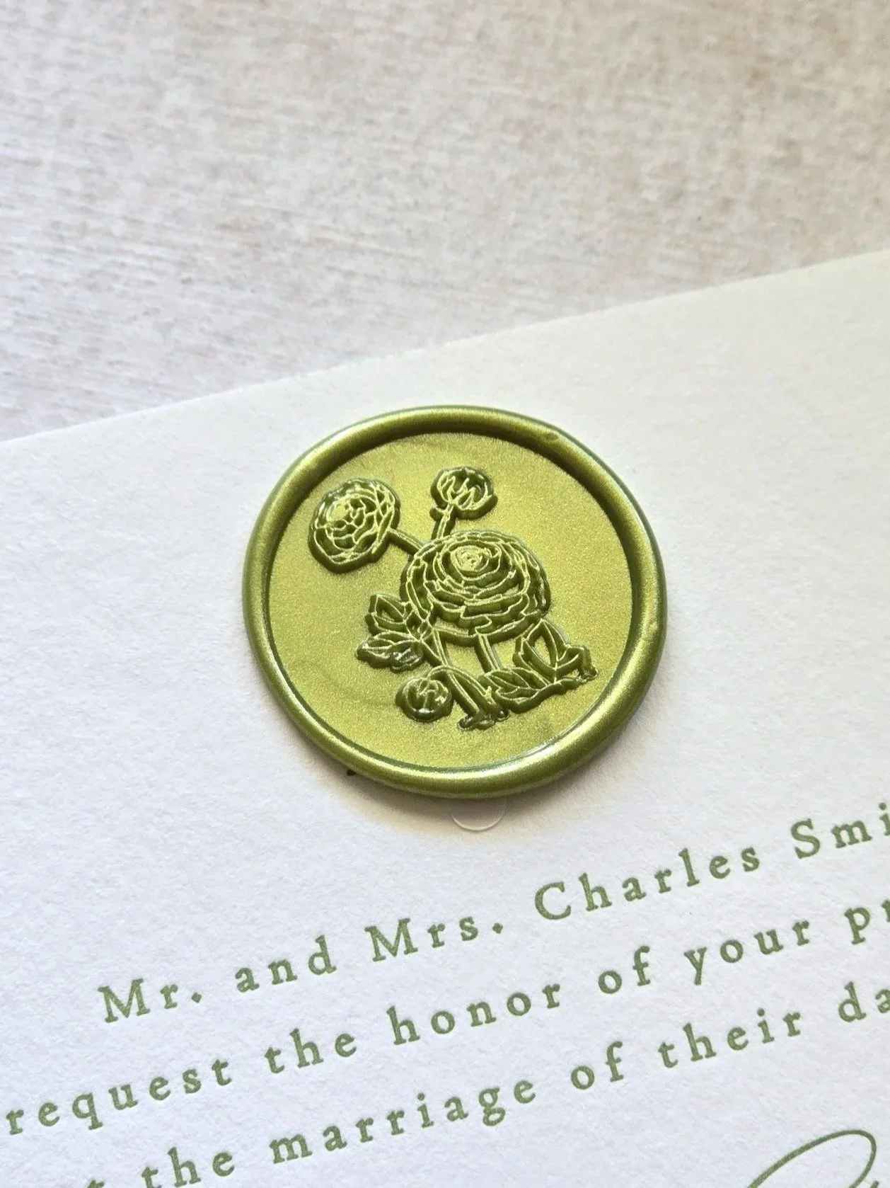 Ranunculus - Handmade Self-Adhesive Wax Seals