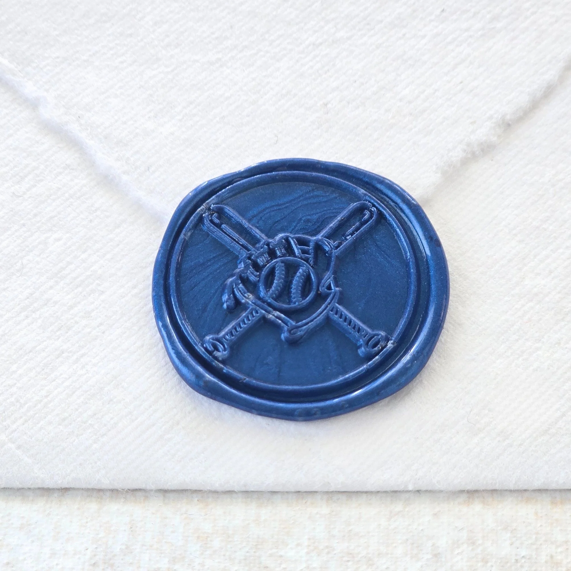 Baseball- Handmade Self-Adhesive Wax Seal Stickers
