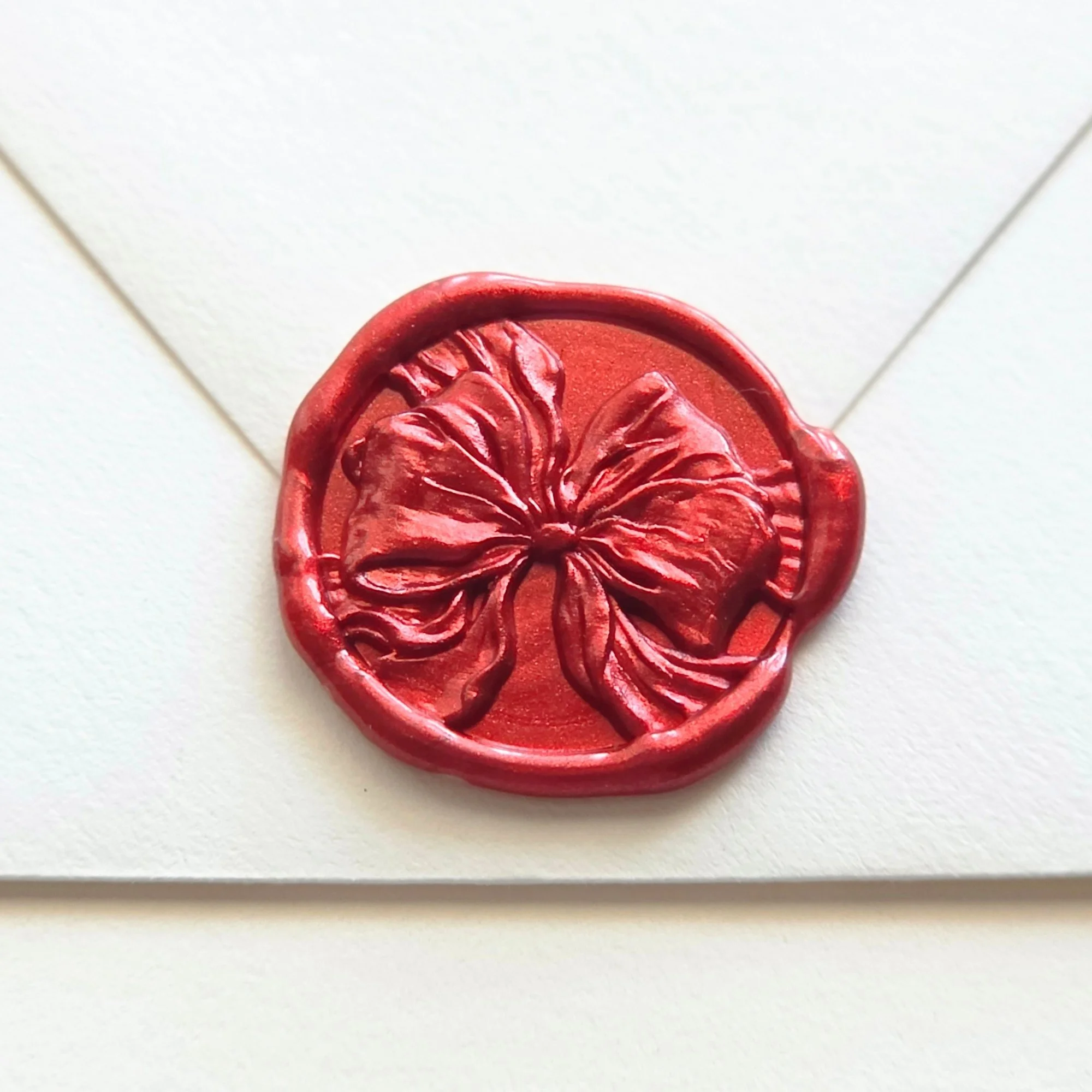 Silk Bow- Handmade Self- Adhesive Wax Seals
