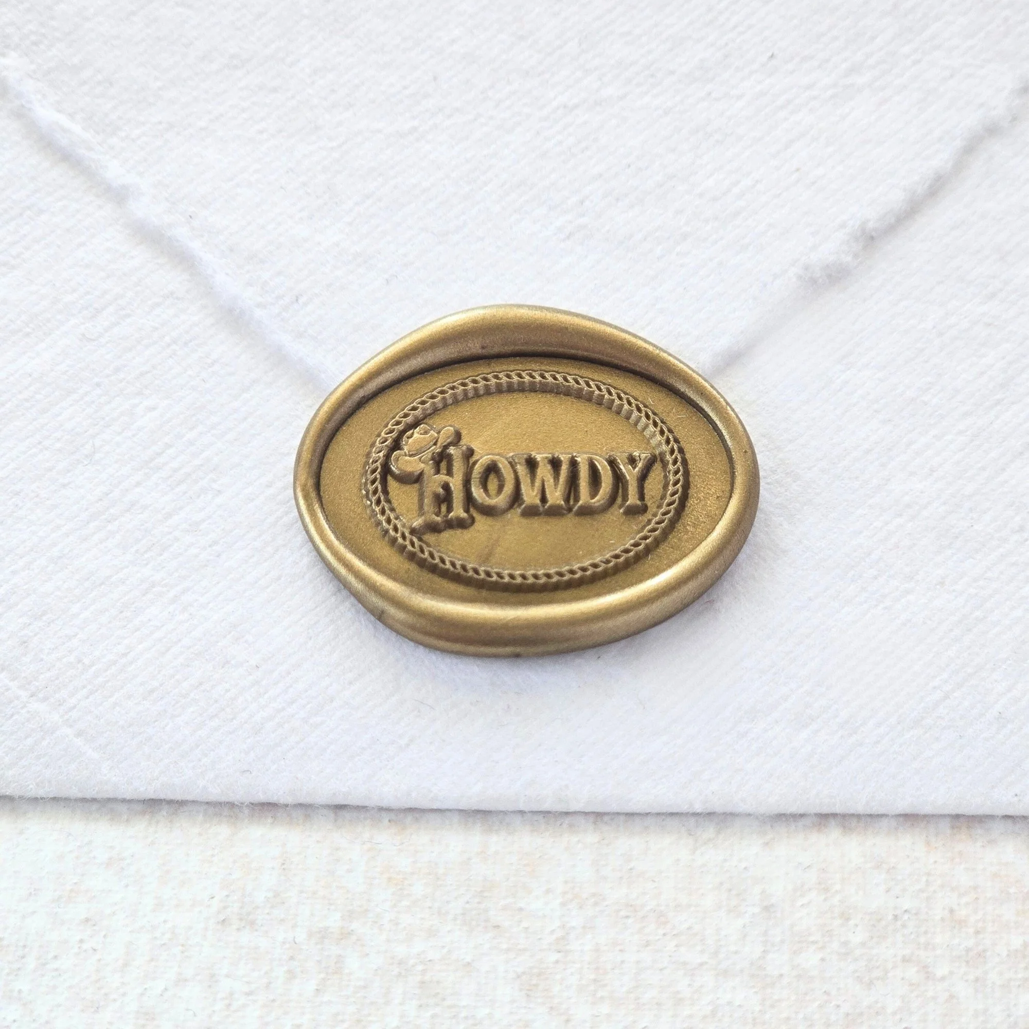 Howdy- Handmade Self-Adhesive Wax Seal Stickers