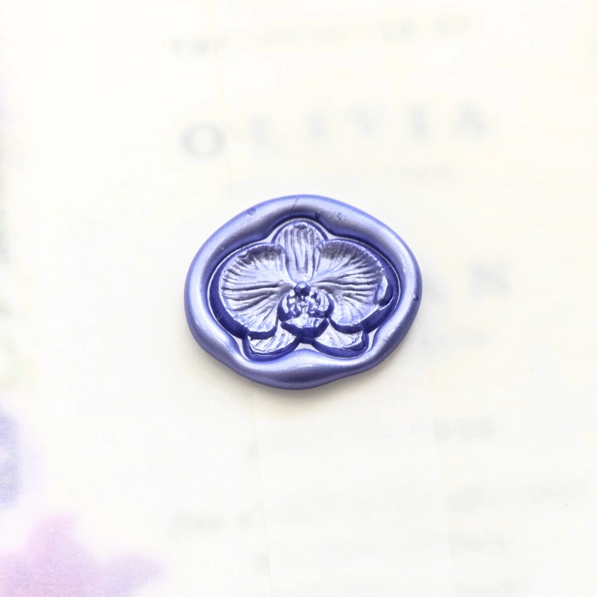 Cattleya Orchid- Handmade Self-Adhesive Wax Seals