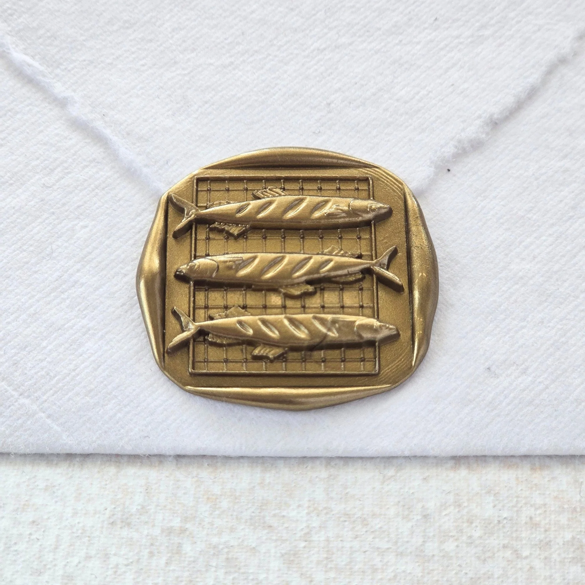 Sardines - Customizable Color- Set of 25 Hand- crafted Wax Seals