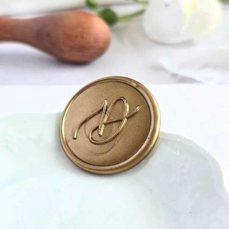 Script Monogram( A-Z) Handmade Self- Adhesive Wax Seals