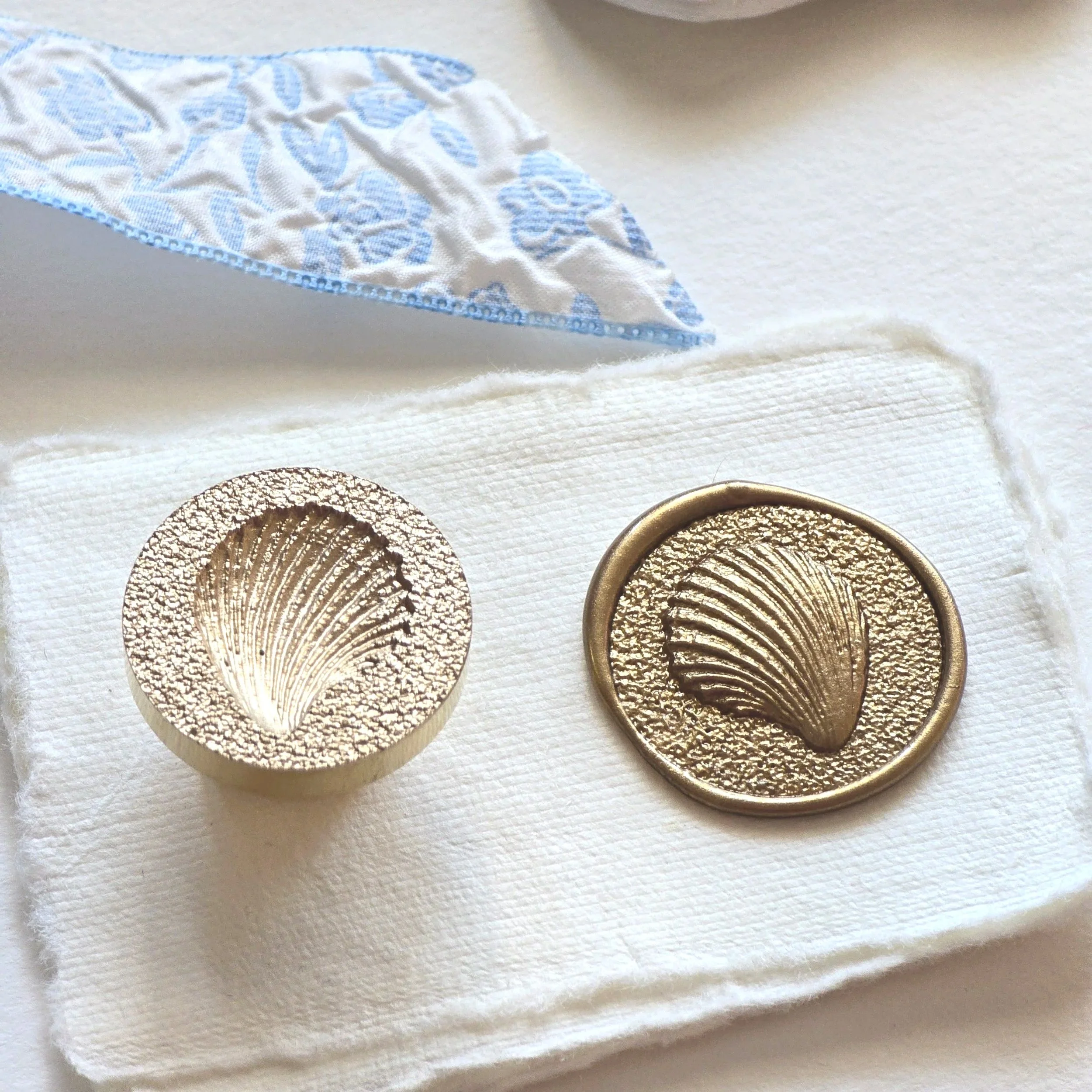 Florida Clam Wax Seal Stamp- All Brass 3D Design 25mm