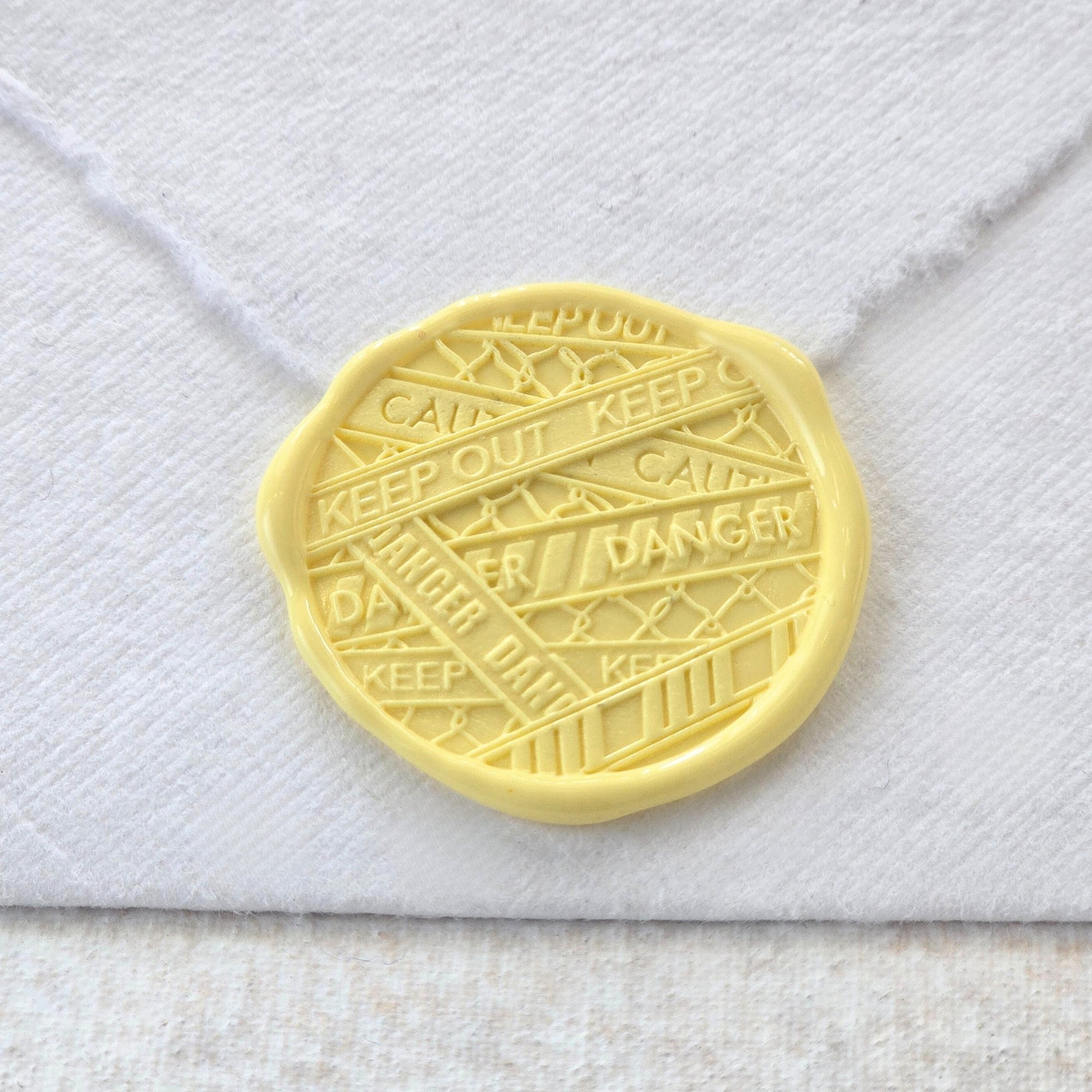 Caution Tape-  Handmade Self-Adhesive Wax Seal Stickers