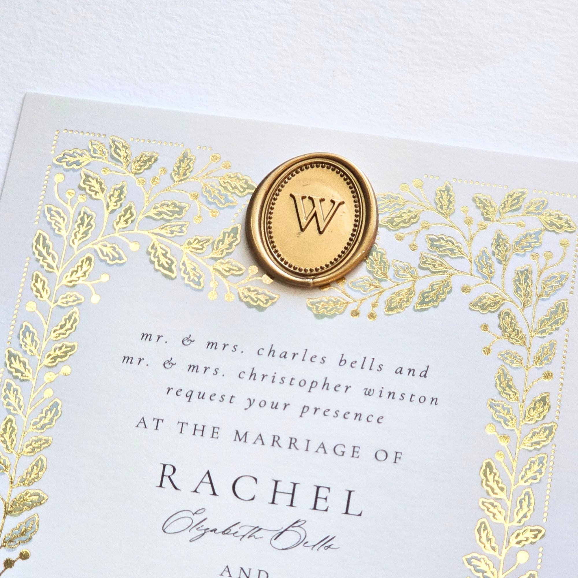 Pearled Monogram( A-Z) Handmade Self- Adhesive Wax Seals