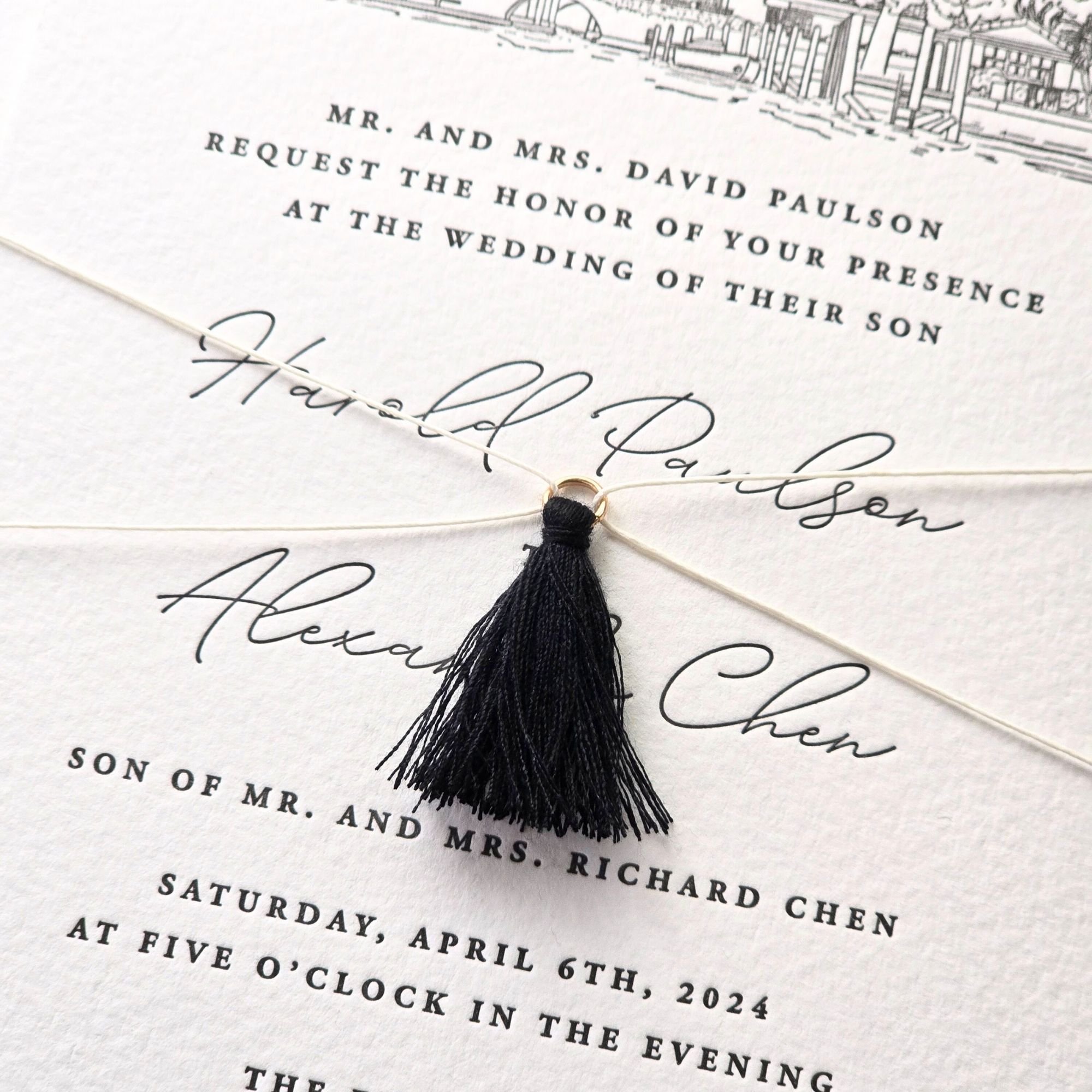 Linen Thread and Mini Tassel Belly Band- Set of 25