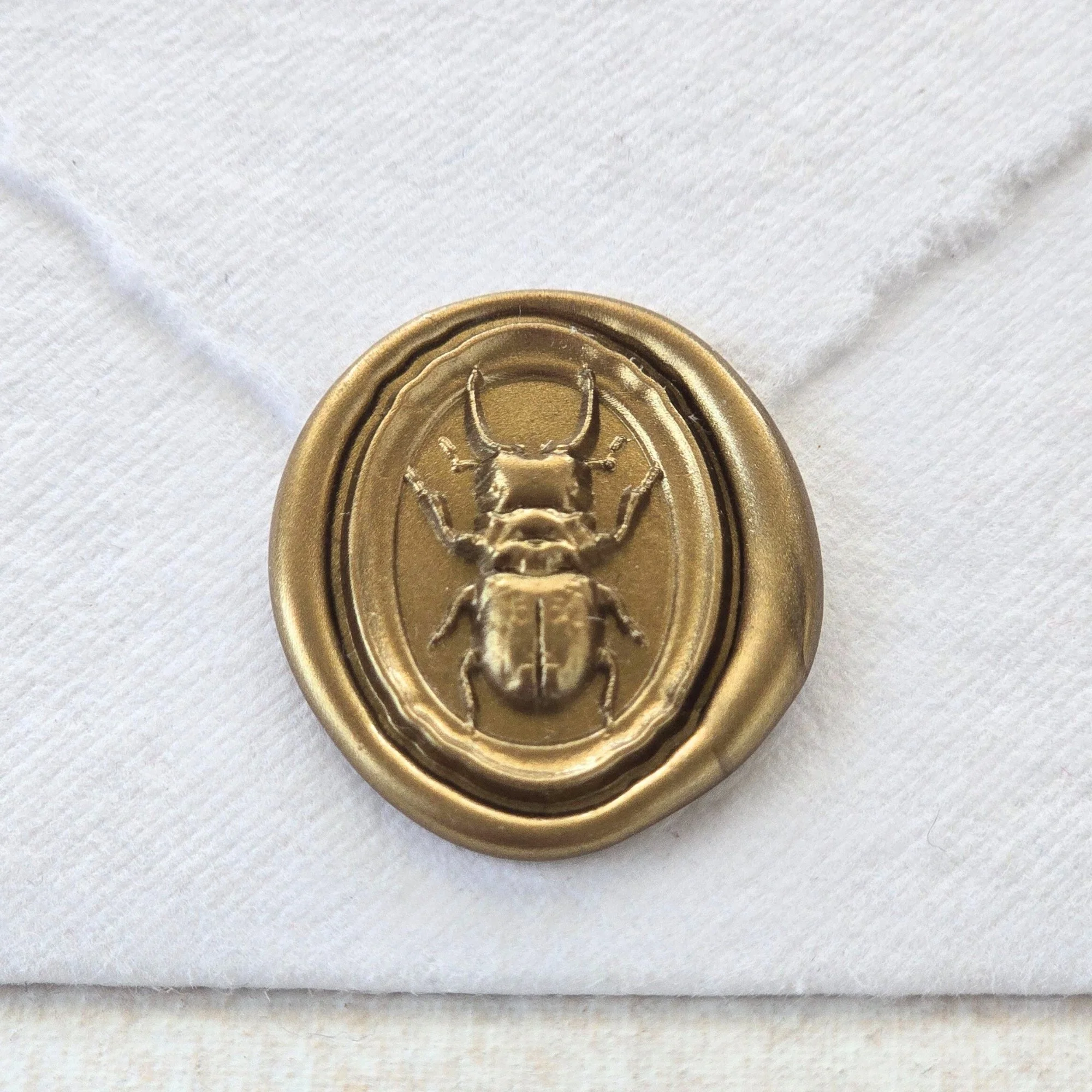 Steampunk Beetle- Handmade Self-Adhesive Wax Seals