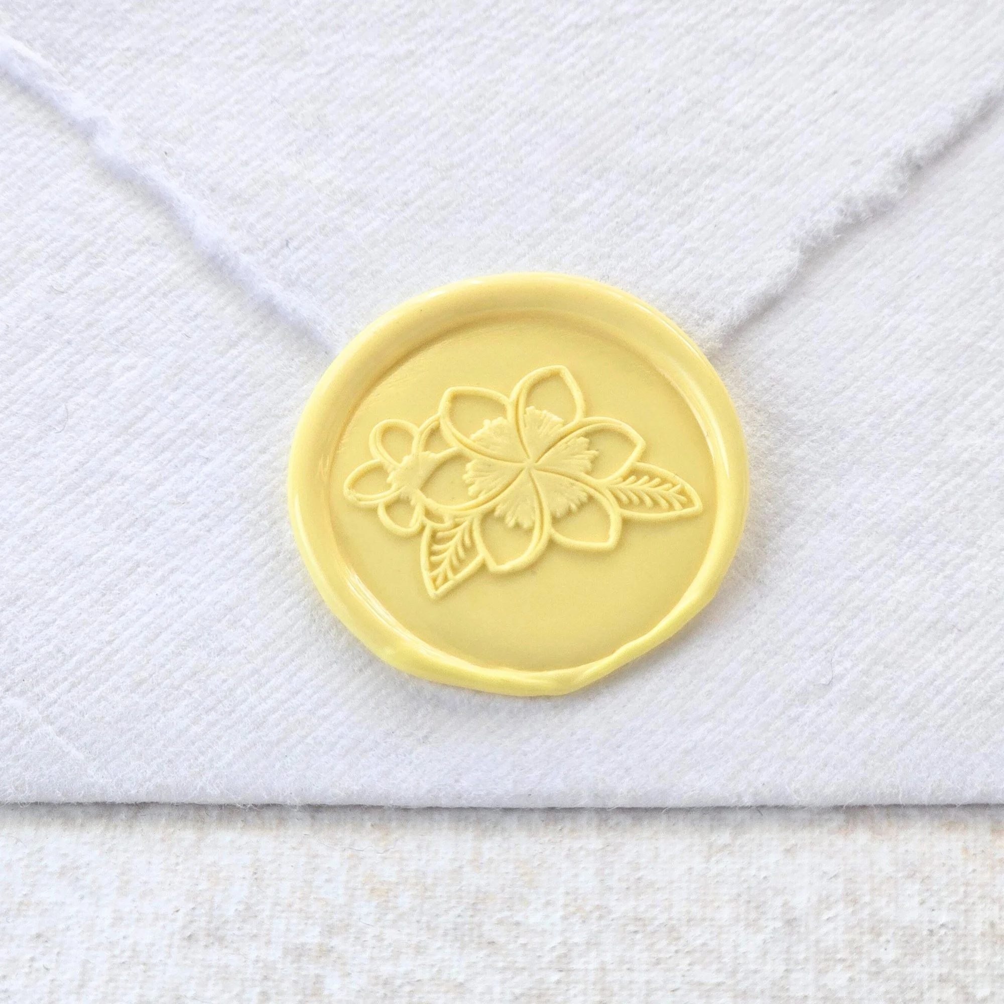 Plumeria- Handmade Self-Adhesive Wax Seals