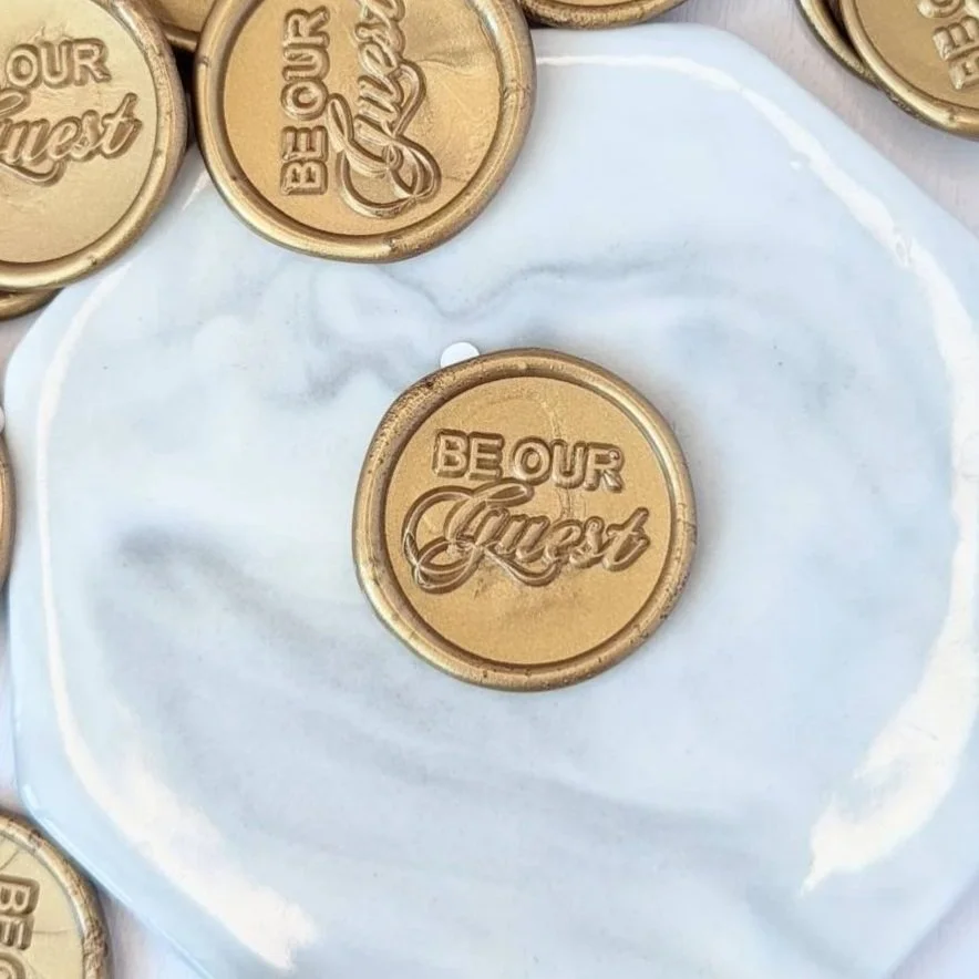 Be Our Guest-  Handmade Self- Adhesive Wax Seals