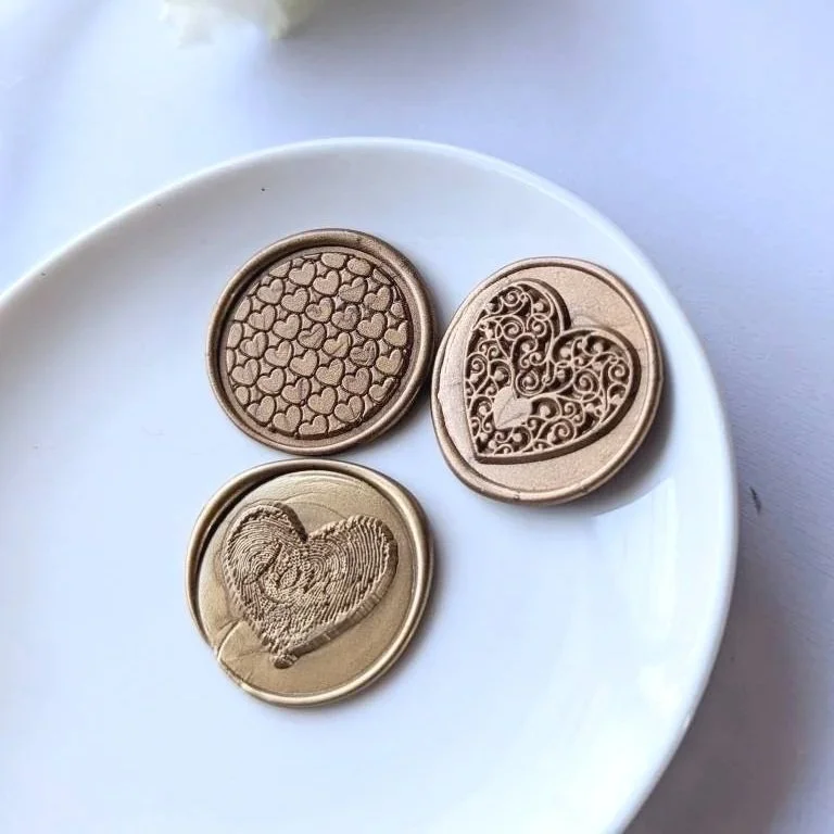 Hearts Handmade Self- Adhesive Wax Seals
