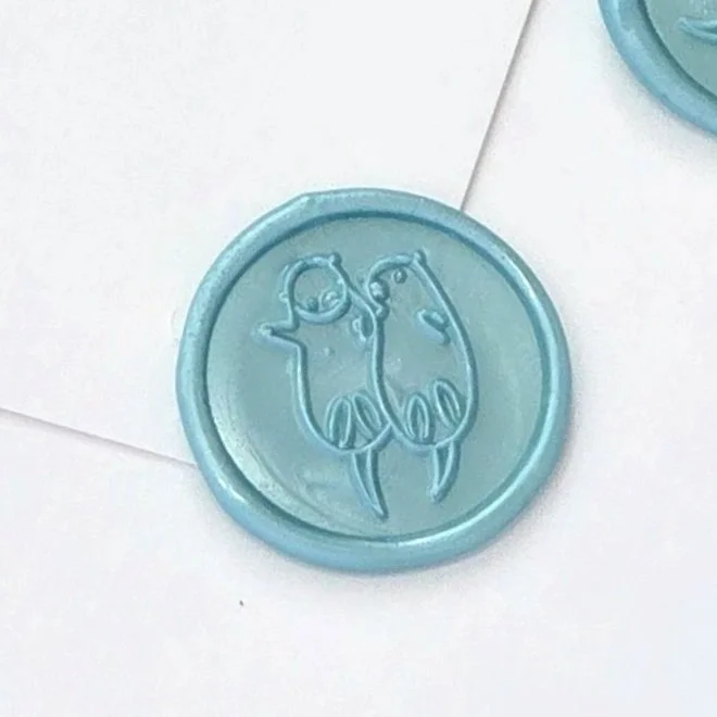 Sea Otters Handmade Self Adhesive Wax Seal Stickers