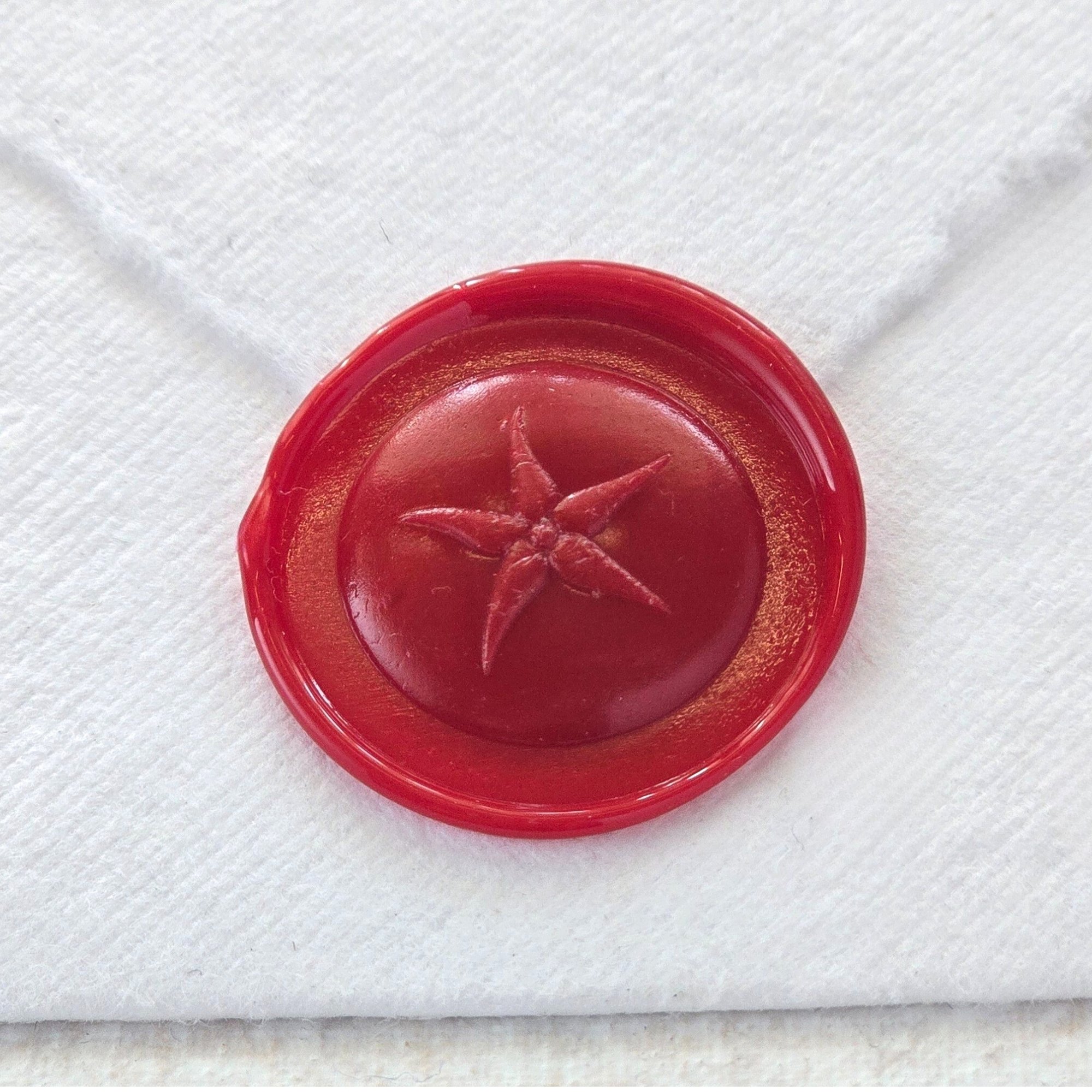 Tomato- Customizable Color- Set of 25 Hand- crafted Wax Seals
