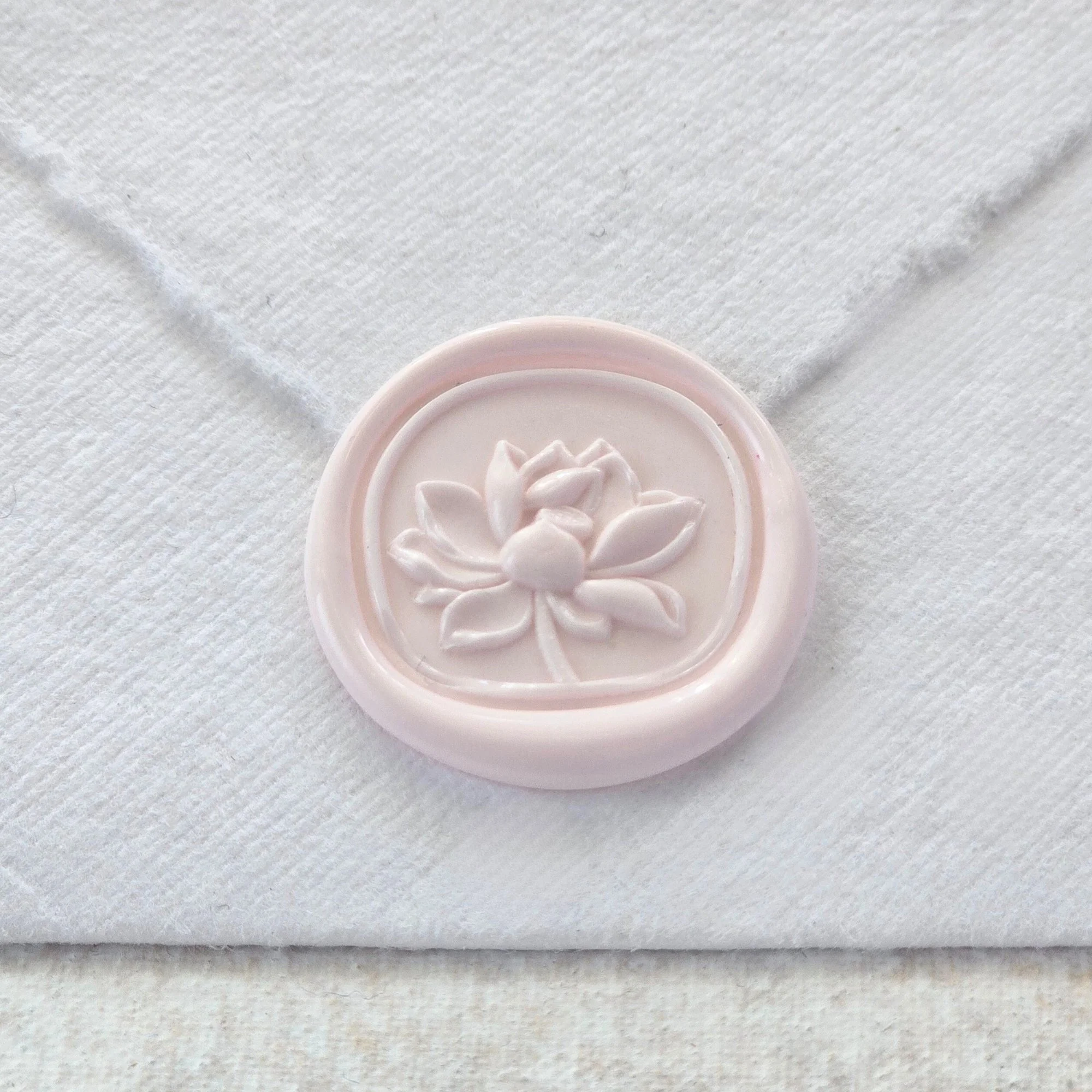 Water Lily- Handmade Self-Adhesive Wax Seals
