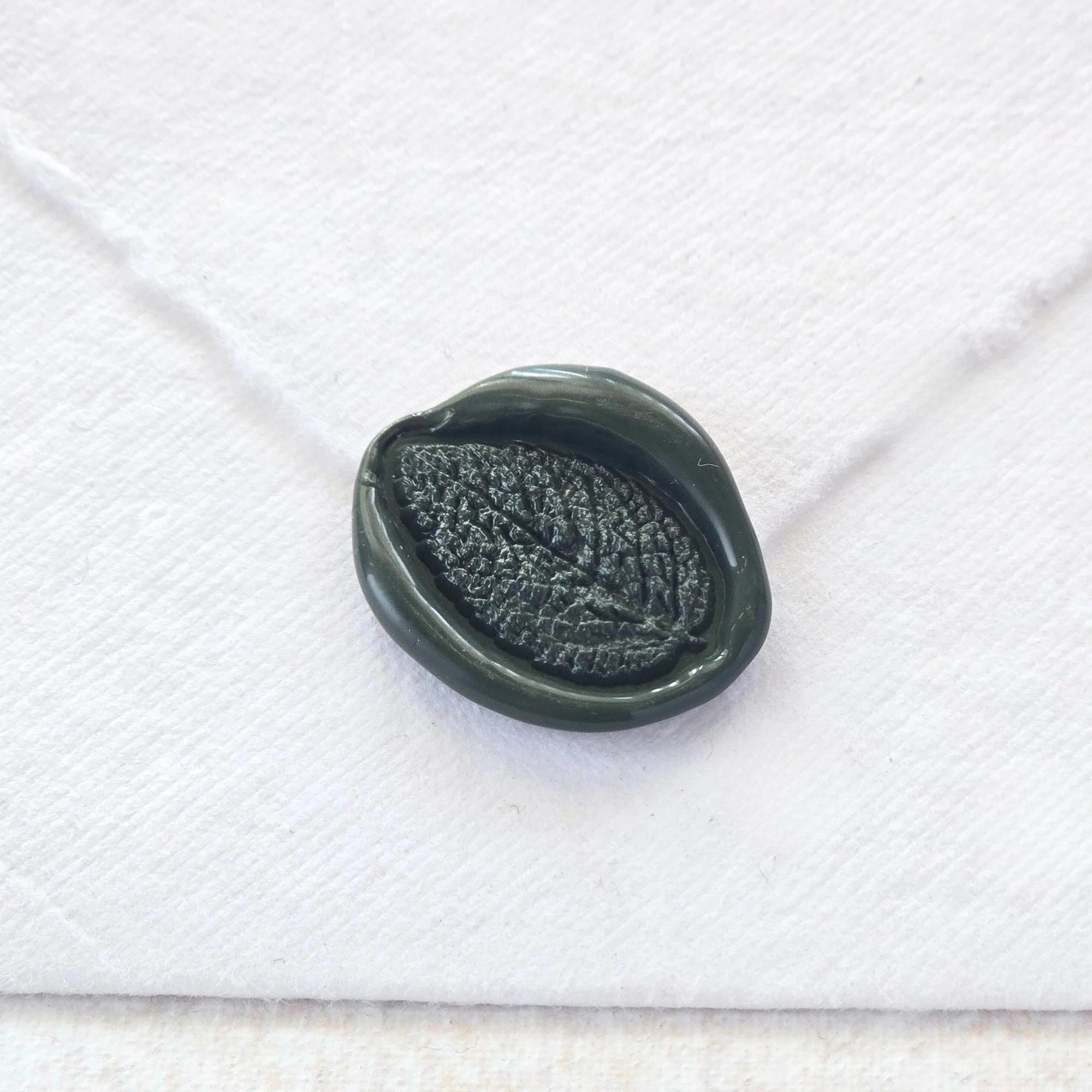 Mint Leaf- Handmade Self-Adhesive Wax Seals