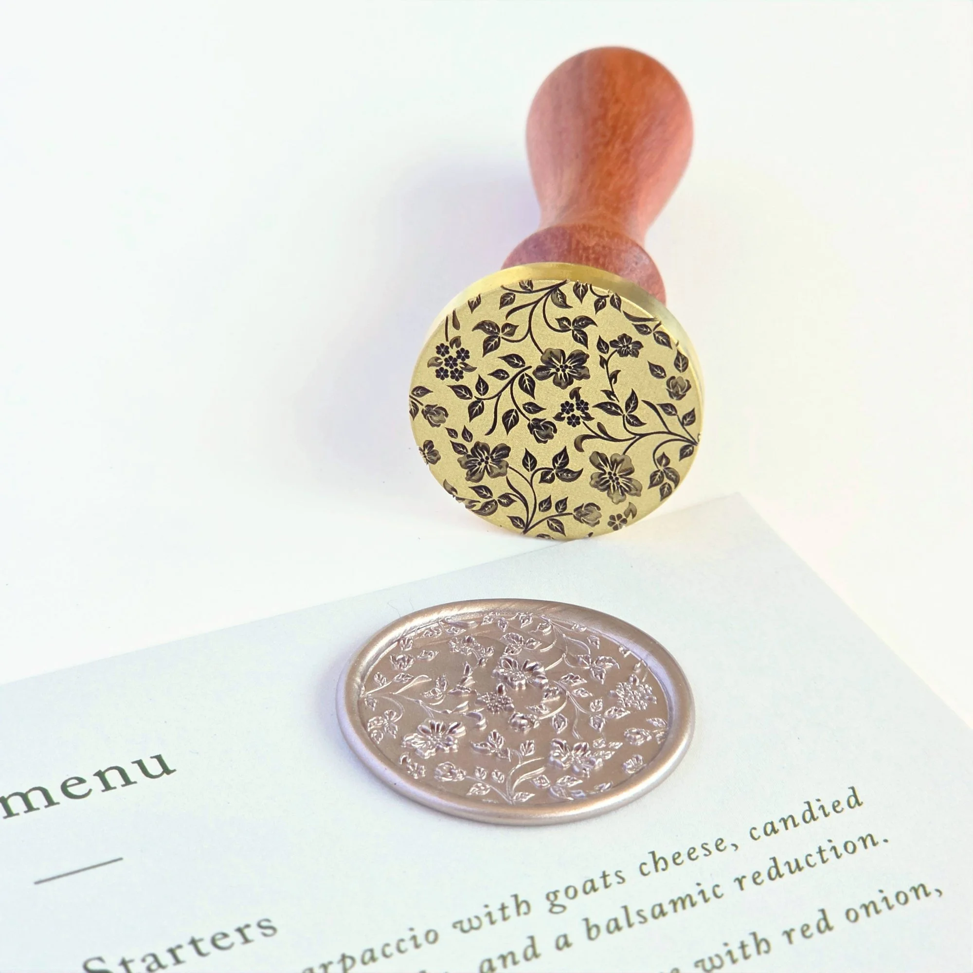 Delicate Lace Stamp- All Brass 3D Design 30mm