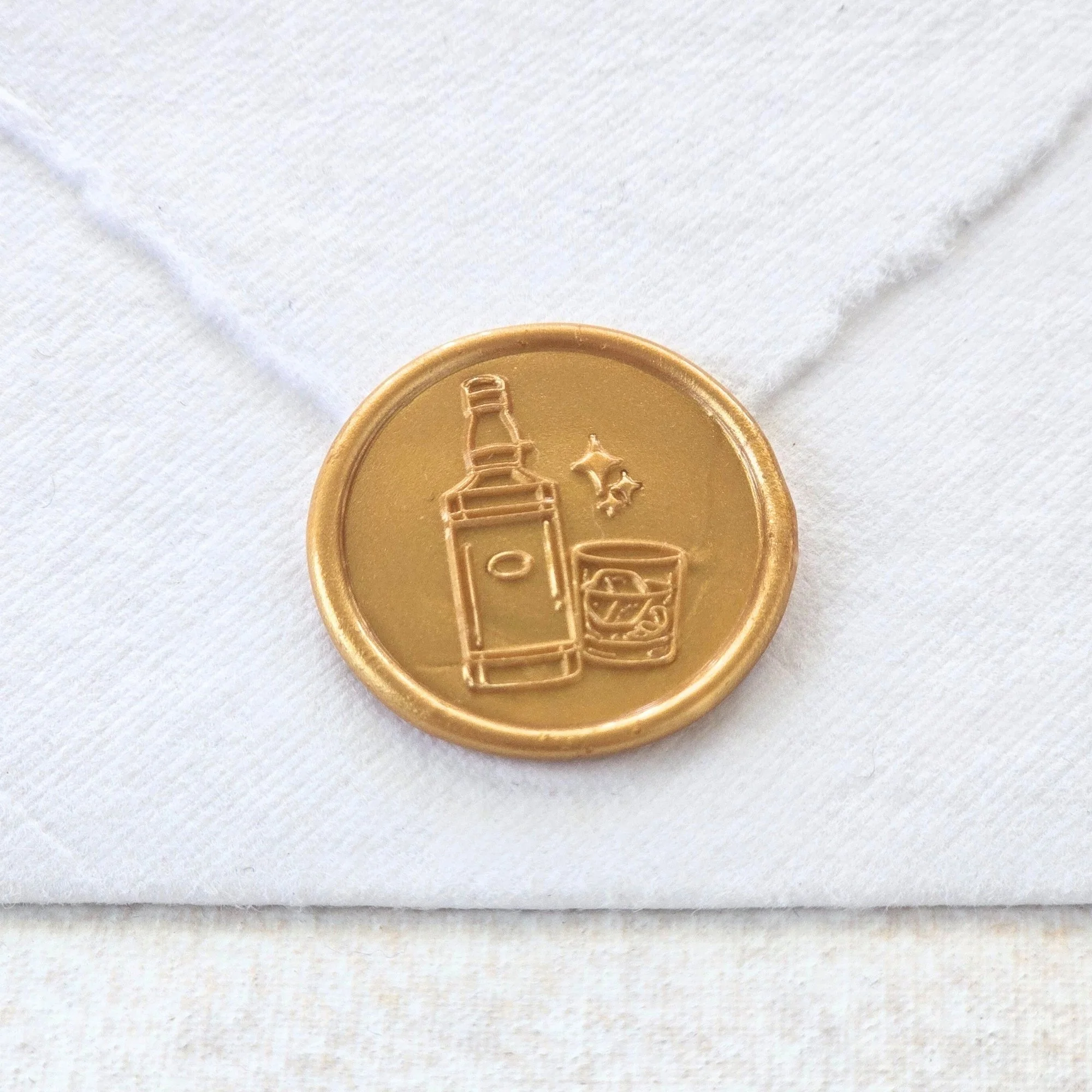 Bourbon- Handmade Self-Adhesive Wax Seals- Customizable Color