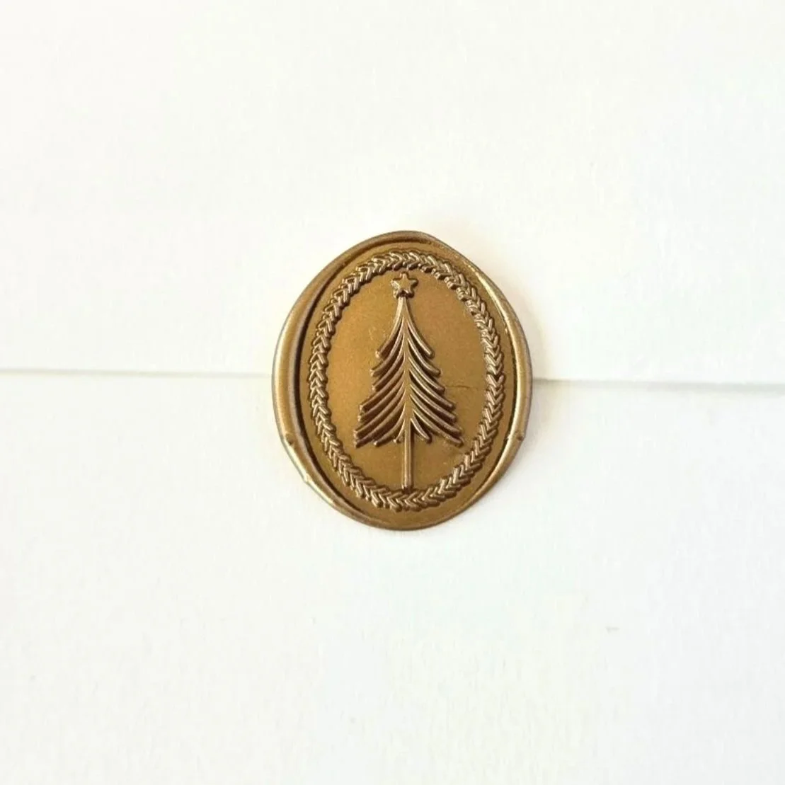 Minimalist Xmas Tress- Handmade Self-Adhesive Wax Seals