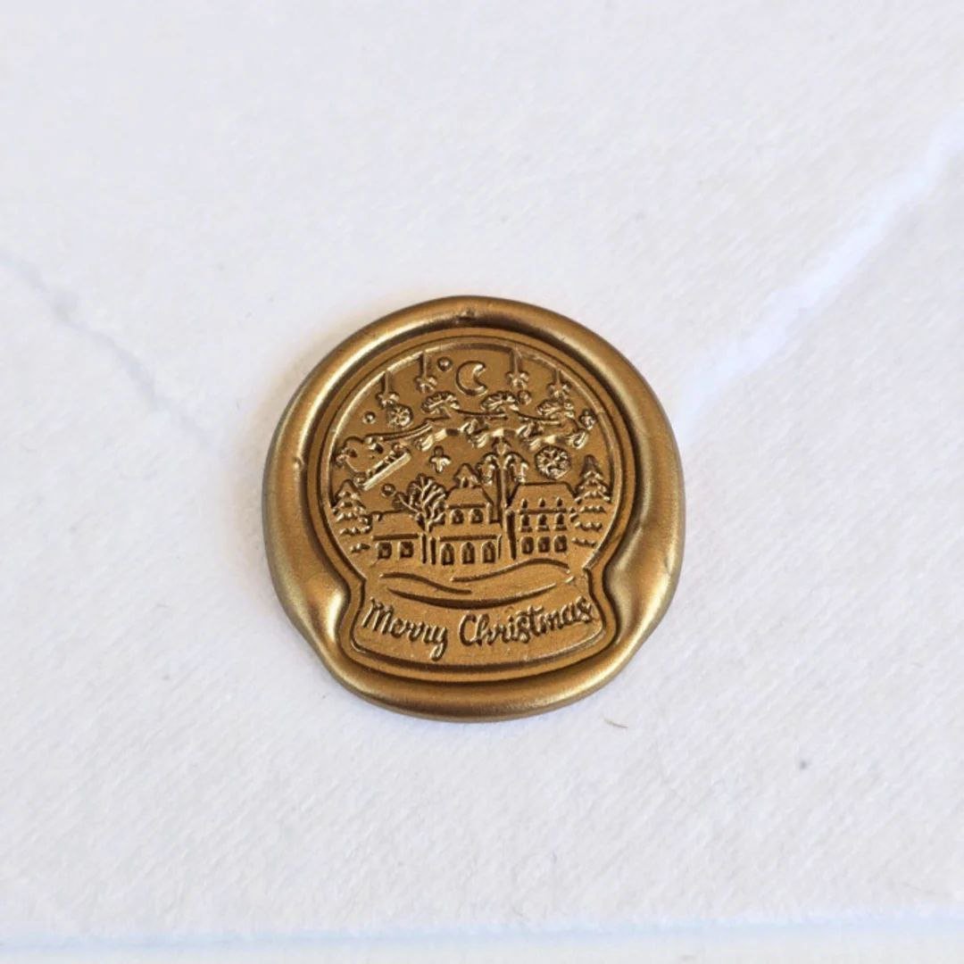 Snow Globe Handmade Self Adhesive Wax Seals