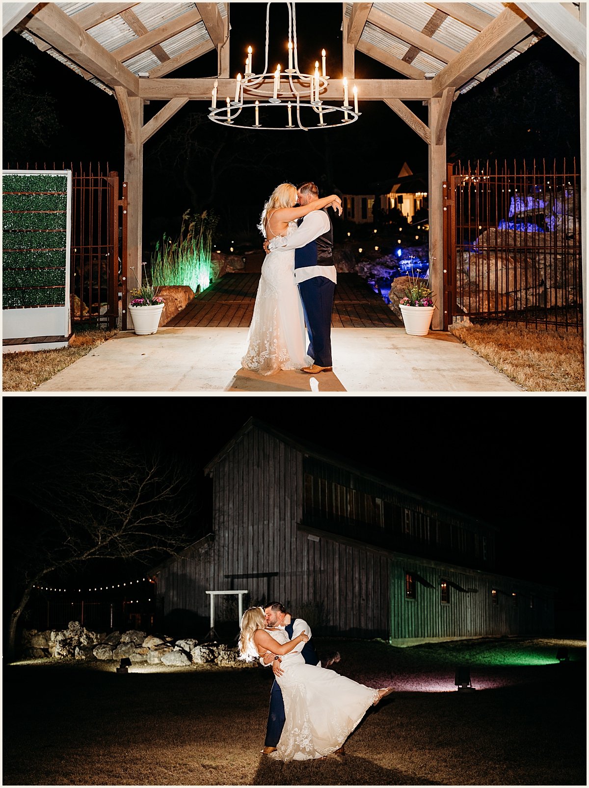 Bride and groom intimate evening wedding portraits | Lauren Crumpler Photography | Texas Wedding Photographer