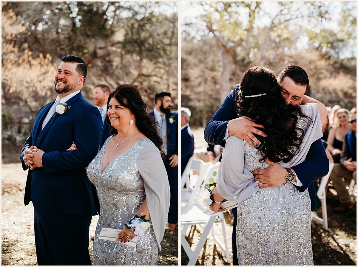 Groom and his mother walking in for the ceremony | Lauren Crumpler Photography | Texas Wedding Photographer