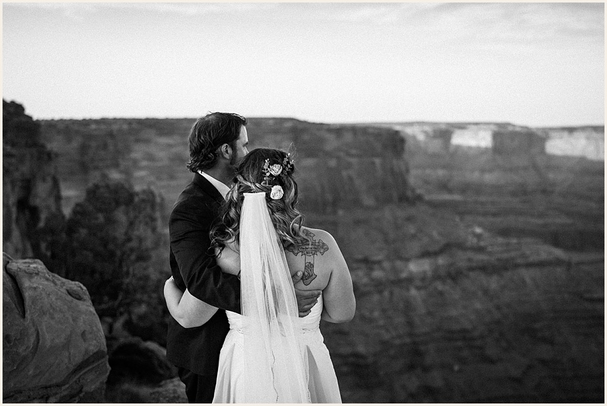 Bride and groom black and white romantic wedding portraits | Lauren Crumpler Photography | Elopement Wedding Photographer