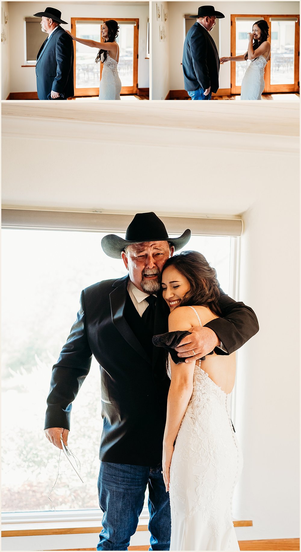Father/Daughter wedding first look | Lauren Crumpler Photography | Texas Wedding Photographer