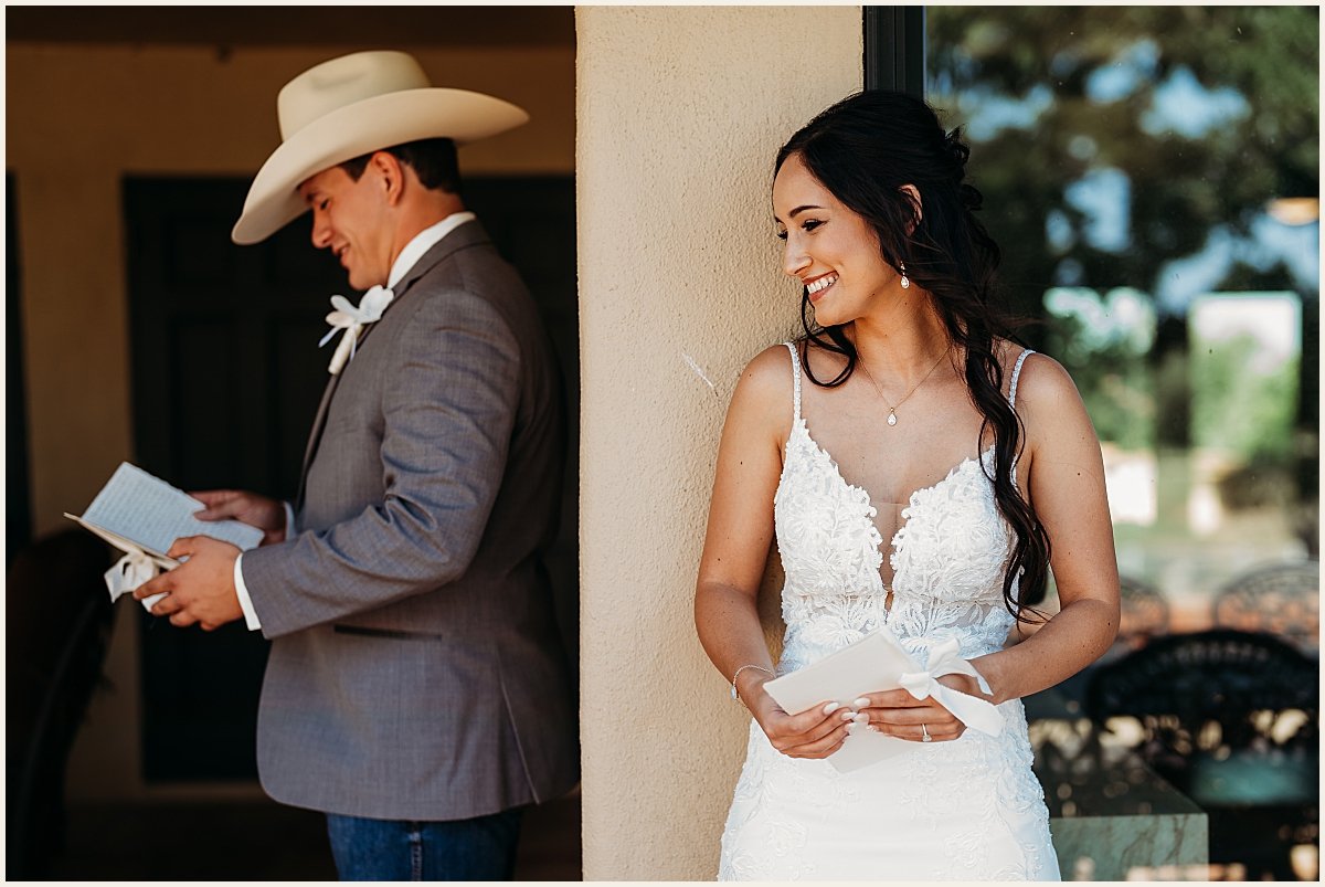 Bride &amp; Groom wedding first touch | Lauren Crumpler Photography | Texas Wedding Photographer