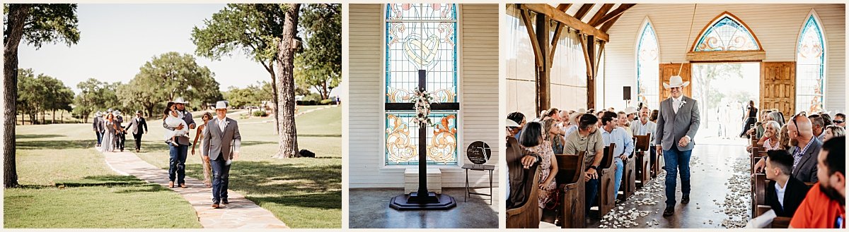 Groom walking down the aisle for wedding ceremony | Lauren Crumpler Photography | Texas Wedding Photographer