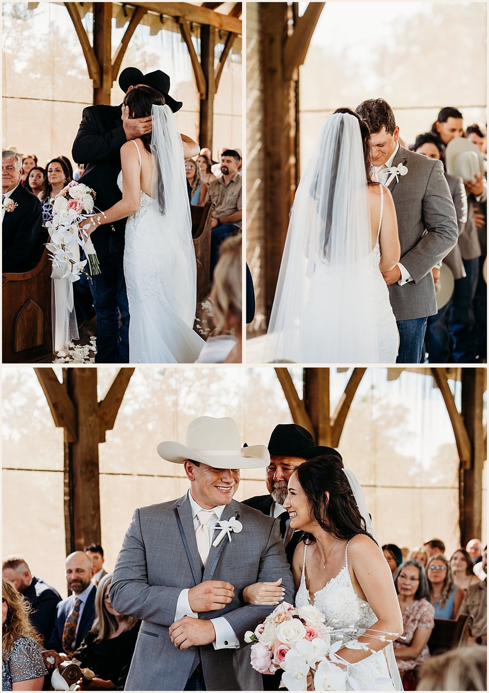 Bride given away at the wedding ceremony | Lauren Crumpler Photography | Texas Wedding Photographer
