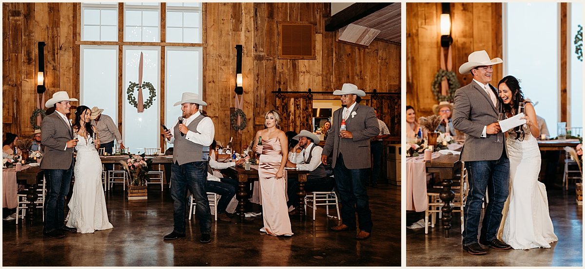Wedding toasts at La Bonne Vie Ranch | Lauren Crumpler Photography | Texas Wedding Photographer