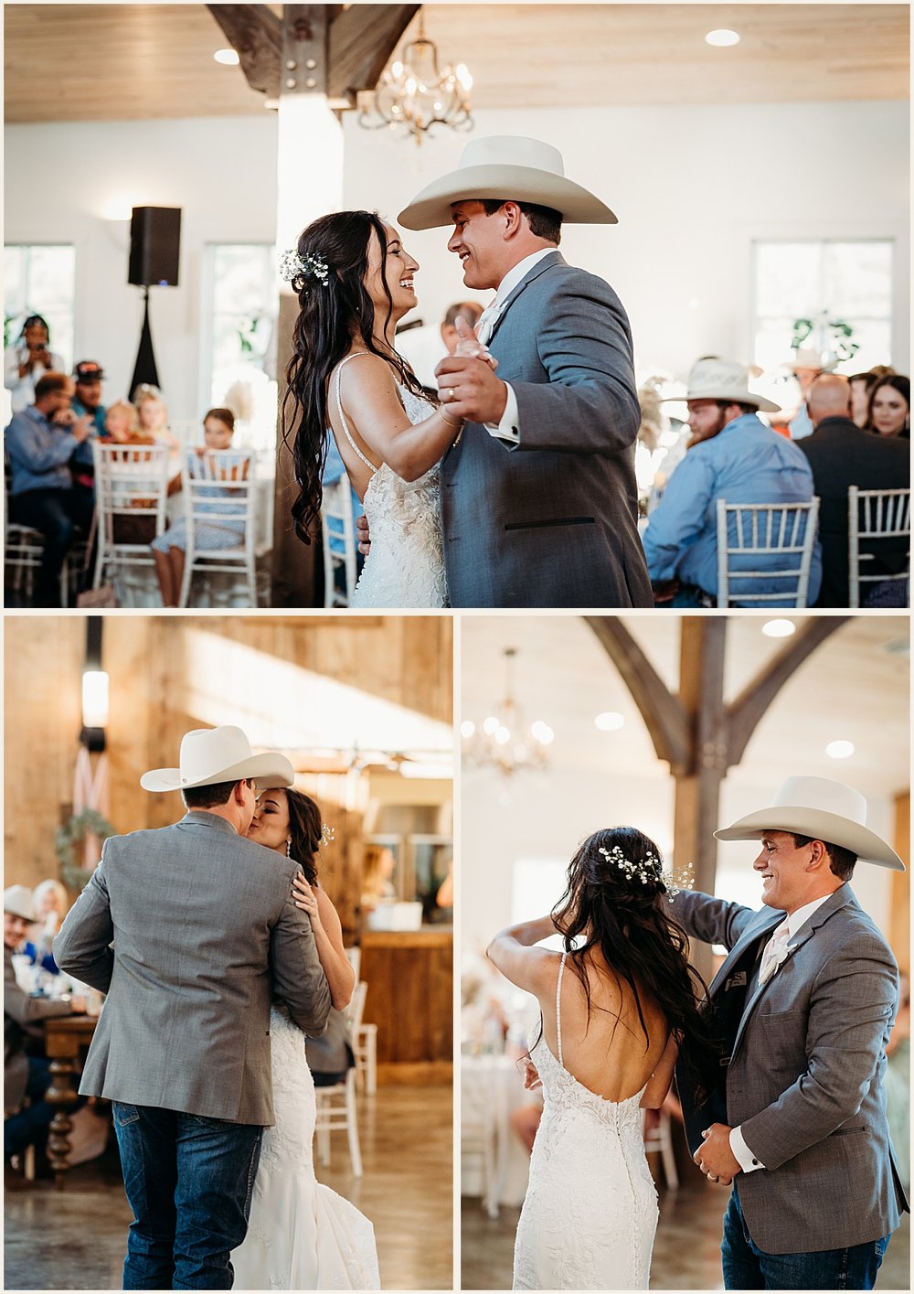 Bride &amp; Groom's first dance at La Bonne Vie Ranch | Lauren Crumpler Photography | Texas Wedding Photographer