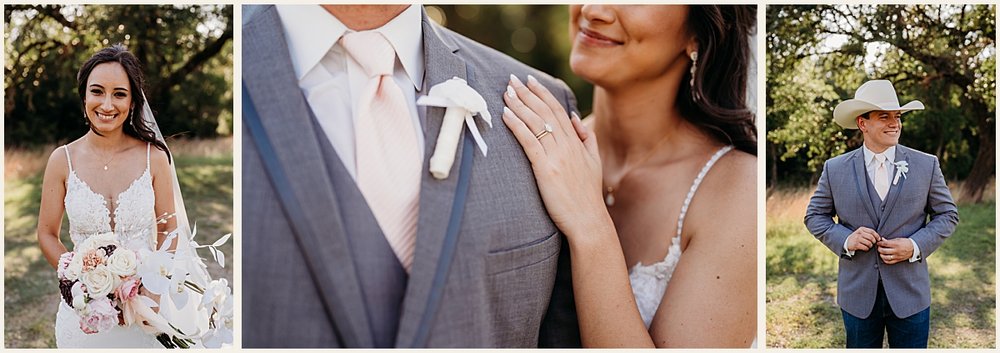 Bride &amp; Groom Romantic summer hill country wedding portraits | Lauren Crumpler Photography | Texas Wedding Photographer