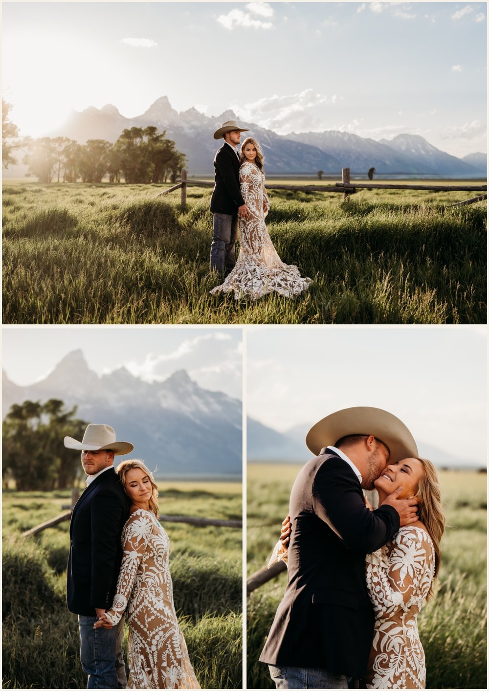 Bride and Groom Elopement Portraits at Grand Teton National Park | Lauren Crumpler Photography | Wyoming Wedding Photographer