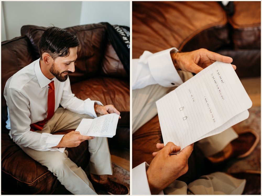 Groom Private Letter Wedding Details | Lauren Crumpler Photography | Texas Wedding Photographer