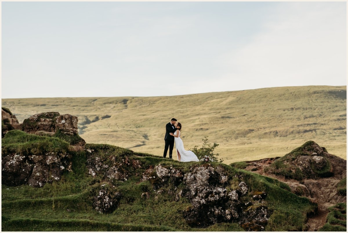 Elopement Ceremony at Sunset Overlooking the Scottish Highlands | Lauren Crumpler Photography | Elopement Wedding Photographer