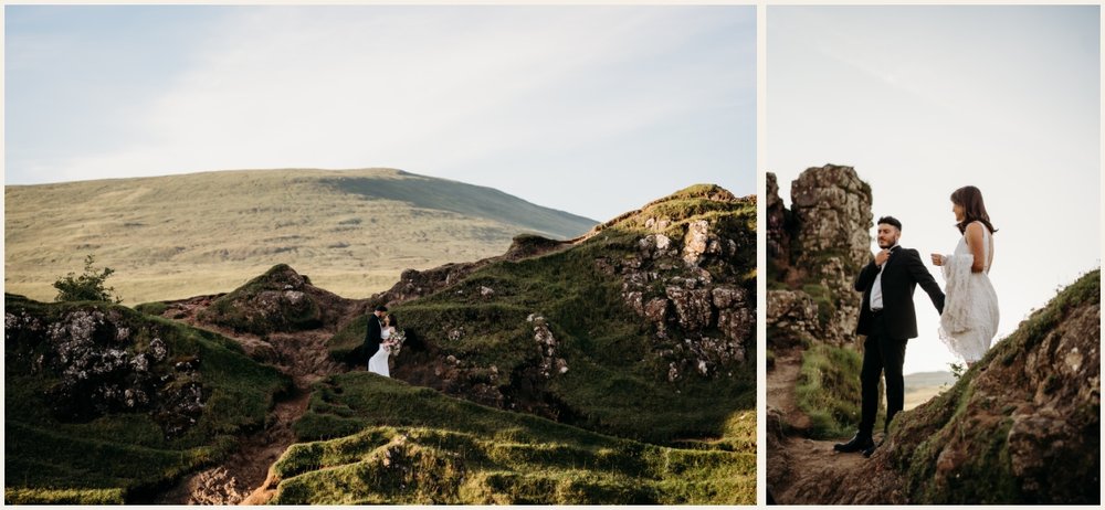 Elopement Ceremony at Sunset Overlooking the Scottish Highlands | Lauren Crumpler Photography | Elopement Wedding Photographer