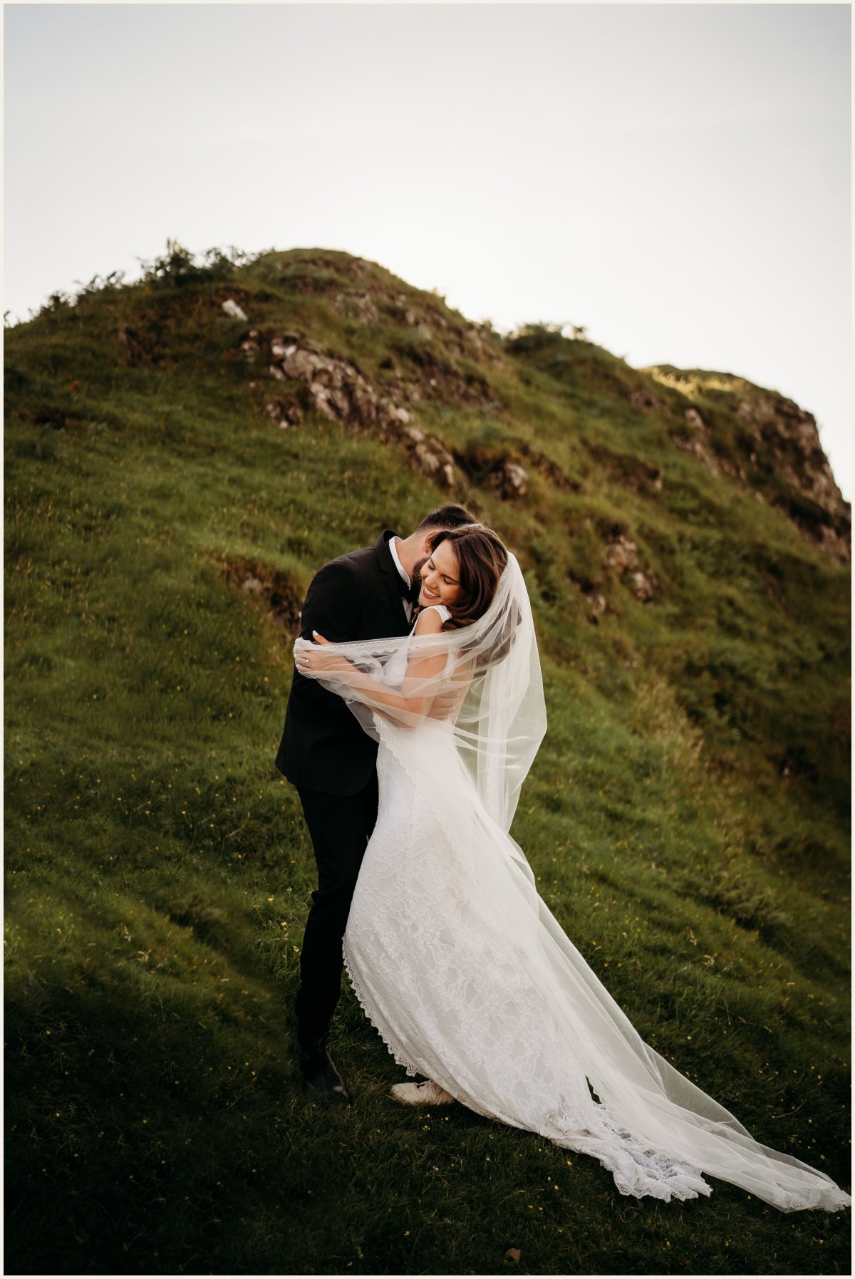 Bride &amp; Groom Portraits in the Scottish Highlands | Lauren Crumpler Photography | Elopement Wedding Photographer