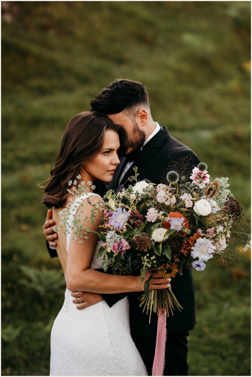 Bride &amp; Groom Portraits in the Scottish Highlands | Lauren Crumpler Photography | Elopement Wedding Photographer