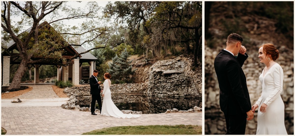 Groom reading personal vows to his new wife | Lauren Crumpler Photography | Texas Wedding Photographer