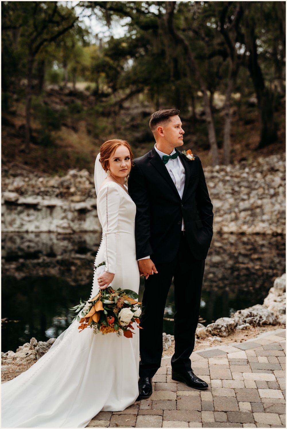 Bride and groom romantic portraits | Lauren Crumpler Photography | Texas Wedding Photographer