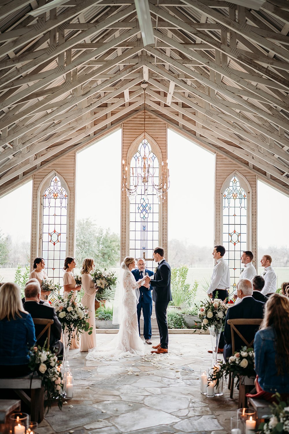  beautiful bride and groom during their ceremony 