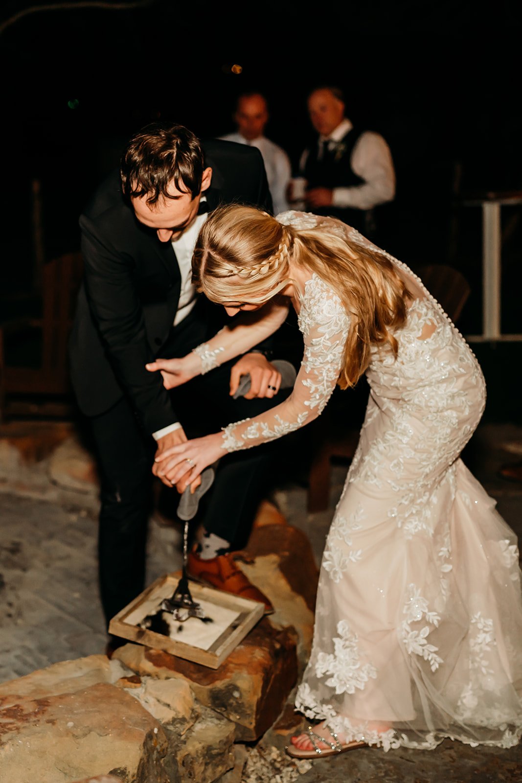  Bride and Groom at their reception  